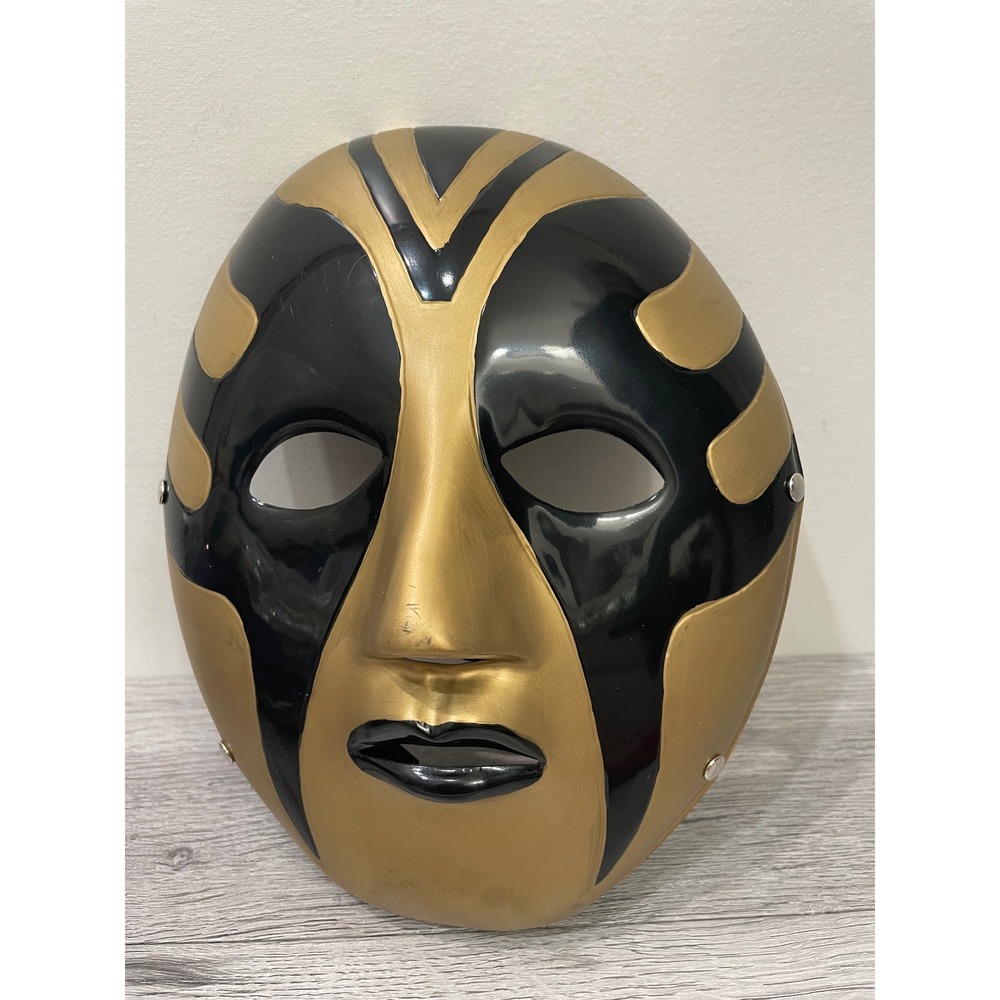 Goldust WWE Wrestling Gold‎ and Black Costume Face Mask Cosplay NEW